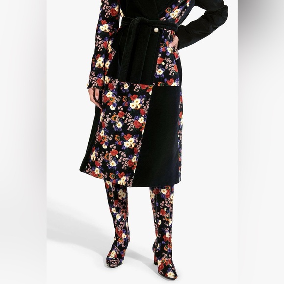 STAUD Candice Coat Black Floral - Picture 4 of 7